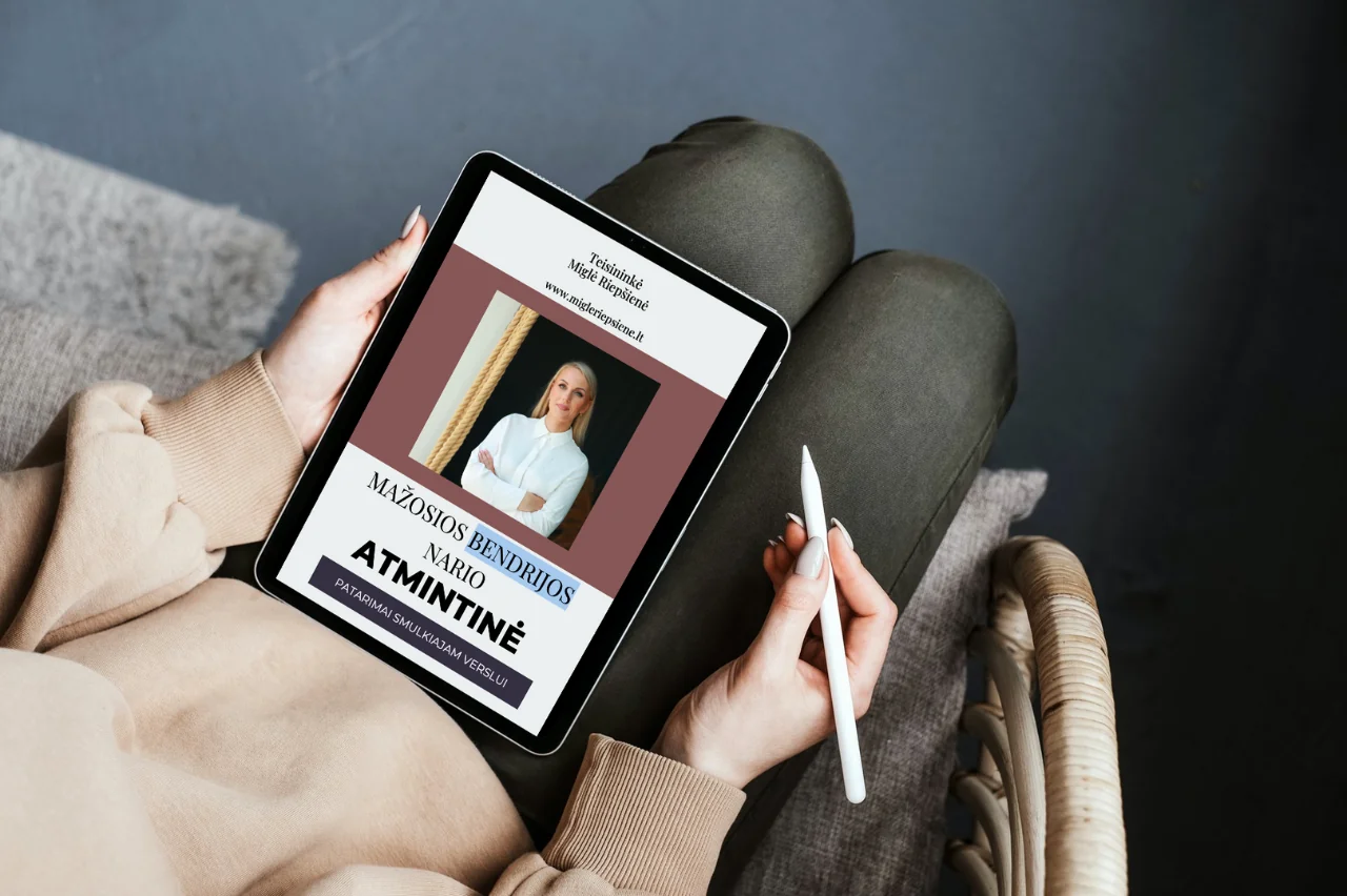 Mažosios bendrijos steigimas su atmintine